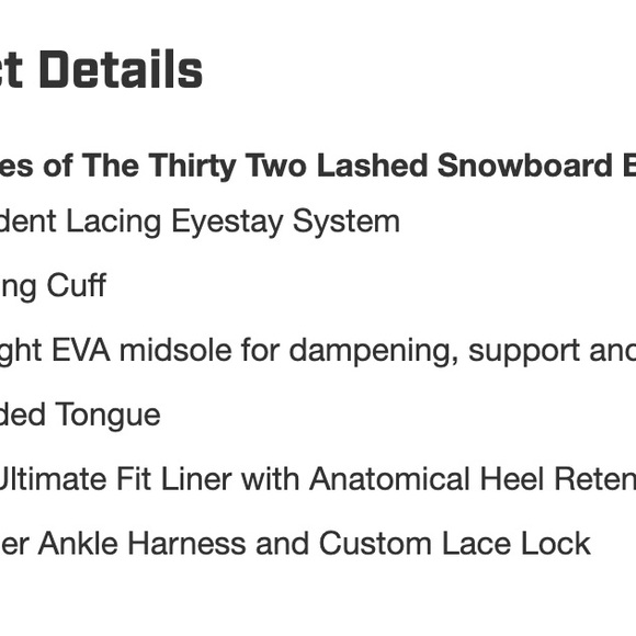 COPY - Thirty Two Lashed Snowboard Boots Men’s size 10 - Picture 9 of 10